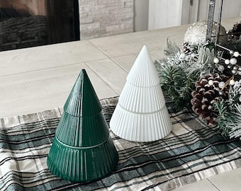 Geriffelte Baumkerze - Moderne Weihnachtsdekoration, Winterdekoration