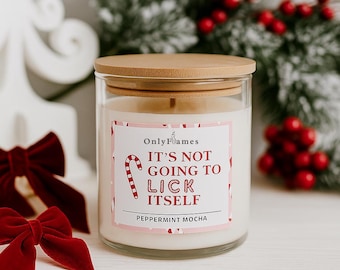 Leckt sich nicht ab Pfefferminz-Mokka-Kerze Freche Weihnachtskerze | NurFlammen