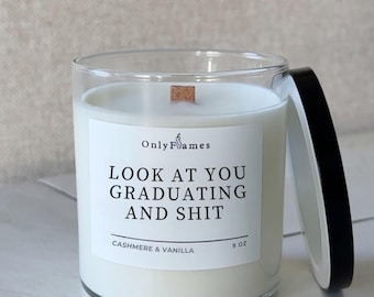 Lustige Abschlusskerze: Vanille-Kaschmir-Duft - College-Grad-Geschenk