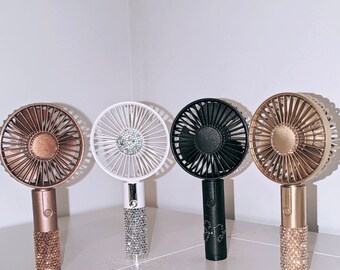 Embellished Fan|Rhinestone Fan|Bridesmaids & Groomsmen gift|Wedding favors|Personalized Fan