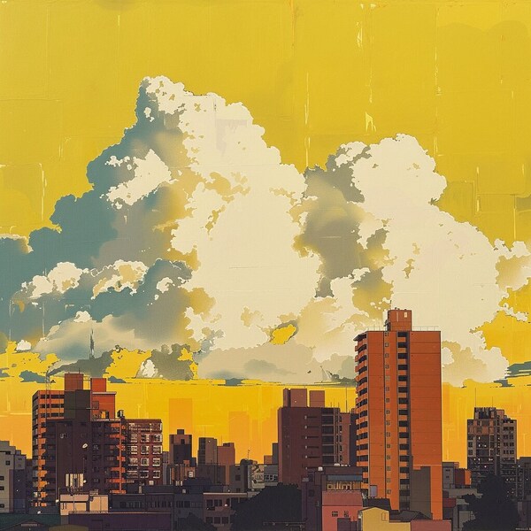 Yellow Sky Chromatic Metropolis: A Fusion of Urban Dreams II