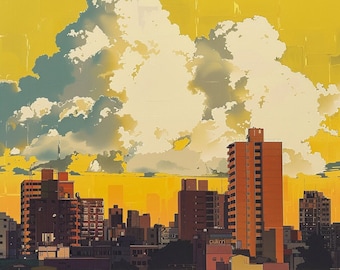 Yellow Sky Chromatic Metropolis: A Fusion of Urban Dreams II