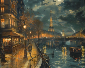 Paris dans les années 1800 la nuit