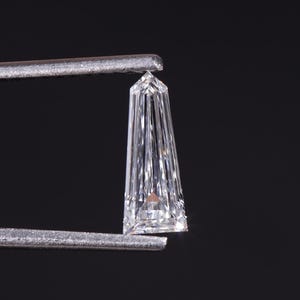 bullet cut lab grown diamond, EF VS Clarity lab diamond
