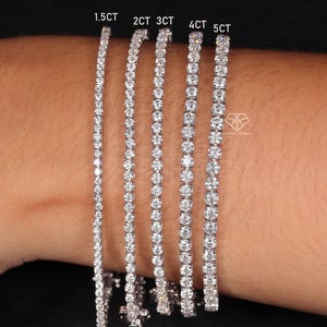 Real Natural Diamond Tennis Bracelet, 1.5 - 5 carat Stackable Bracelet, Diamond Bracelet, 14k Gold Tennis bracelet Infinity Bracelet For Her