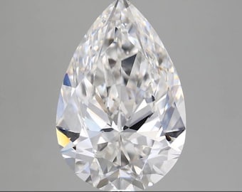 Pear Cut Lab Created Diamond, IGI Certified Diamond, 0.50CT-5.00CT Eco Friendly Diamond, Pear Brilliant Cut Loose Diamond, Gift For Him/Her