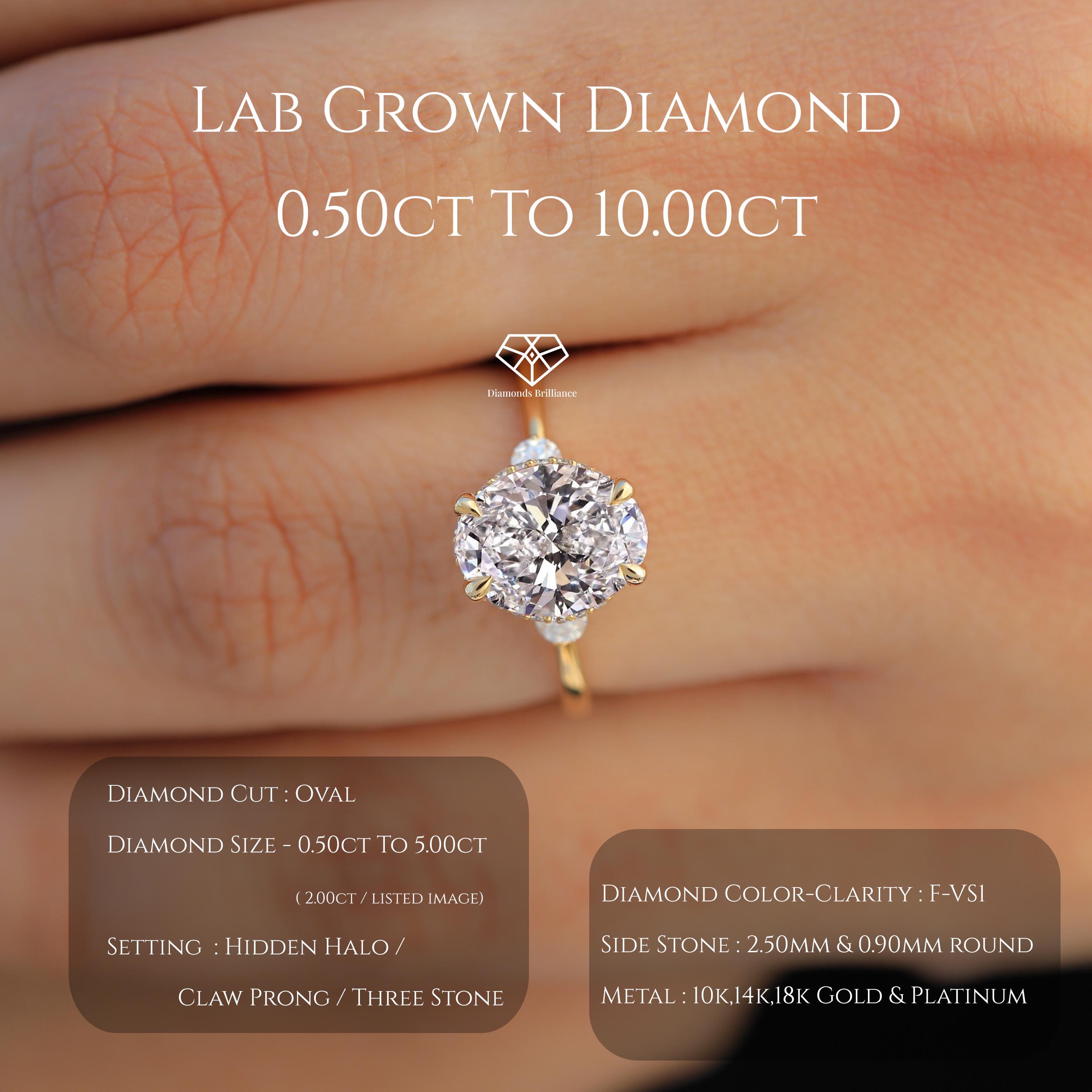 10.00ct F-VS1オーバルラボグロウンダイヤモンド