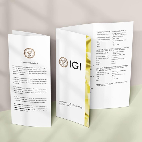 IGI Lab Grown Diamond Certificate For jewelry