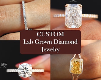Custom Moissanite Jewelry, Custom Made Jewelry Design, Personalized Jewelry, Customize ring, Custom Engagement Ring, Custom wedding ring