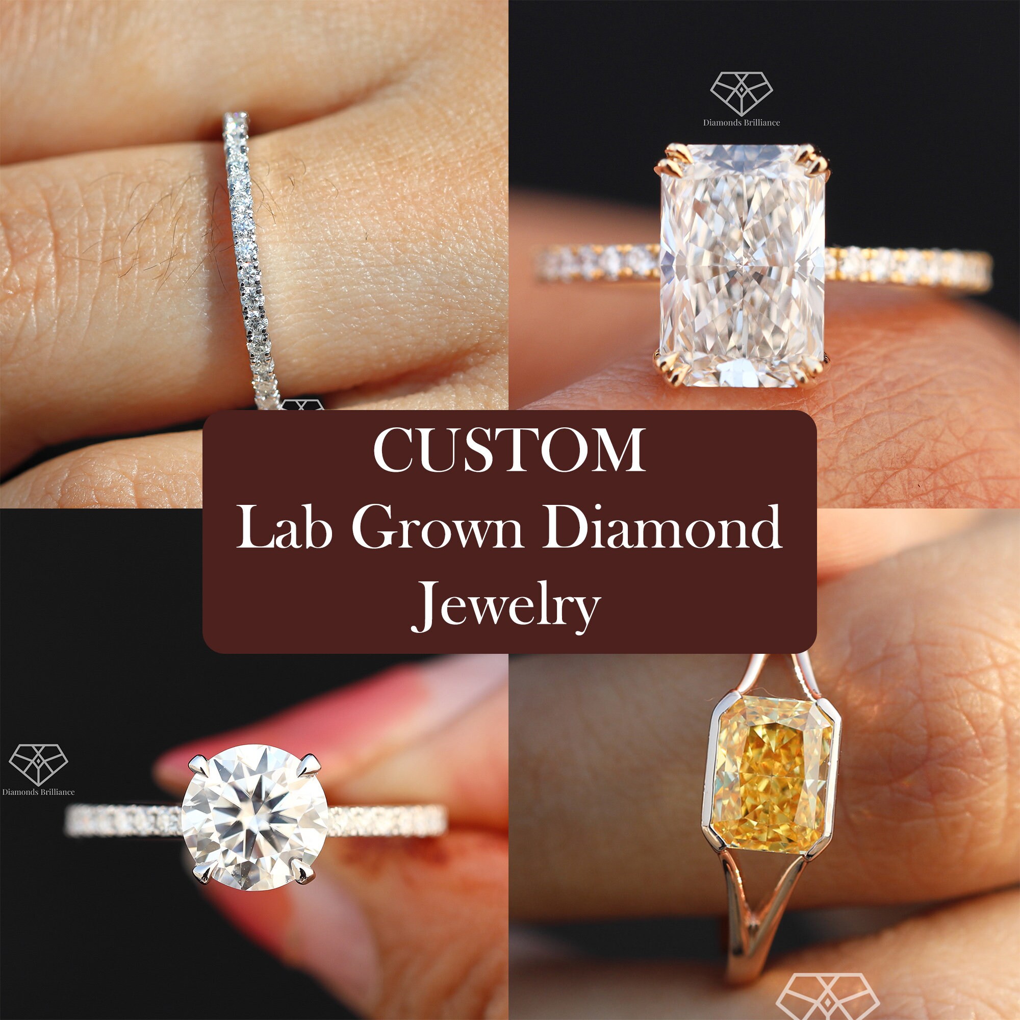 Custom Lab Grown Diamond Jewelry Custom Made Jewelry Design Customize Diamond Ring Custom Diamond Engagement Ring Custom Wedding Ring Etsy