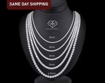 5mm Iced Out Diamond VVS Tennis Chain | Men's Jewelry | Diamond Necklace | Hip Hop Tennis Chain | Iced Out Necklace |