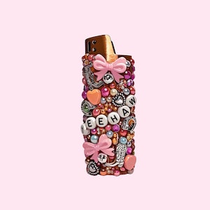 Cowboy Lighter Cover | Custom Girly Lighter Case | Reusable | Gift fo Smoker | Disco Cowgirl | Cowboy Theme