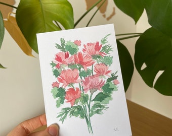 Postkarte Blumenstrauß | Aquarell | A6 | Kunstdruck