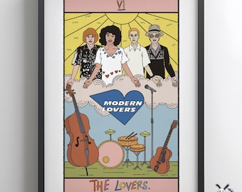 The Modern Lovers Rock Tarot Art Print - Music Legend Illustration
