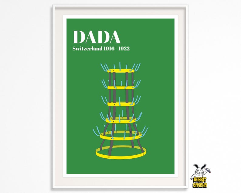 Duchamp Bottle Rack Print: Dadaism Surrealist Art Decor - Etsy