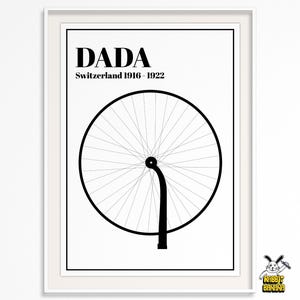 Dadaism Poster – Duchamp Wheel Art Print – Avant Garde Wall Art – Modern Art Movement – 20th Century Graphic Design