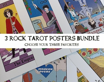 Rock Tarot Art Prints: Robert Smith Illustration, Music Legends Set