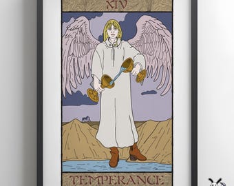 Nico Temperance Tarot Art Print: Rock Legend Illustration
