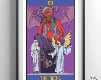 Ozzy Osbourne 'The Devil' Tarot Art Print - Rock Legend Illustration