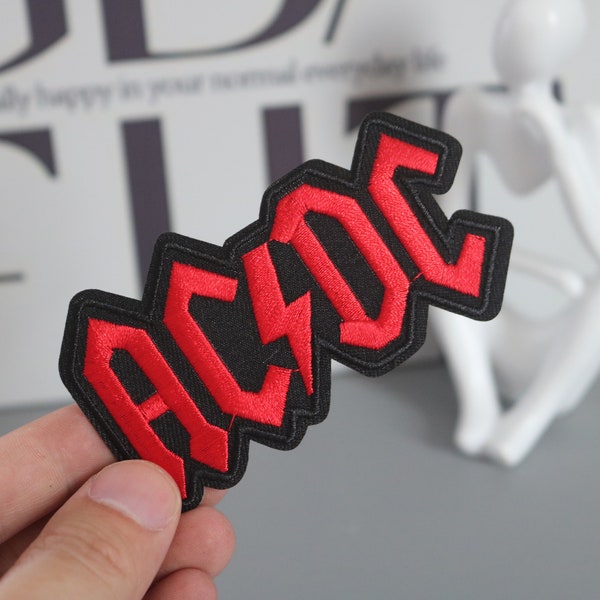 ACDC patch, iron on patch, band patch, embroidered patch,applique,funny patch