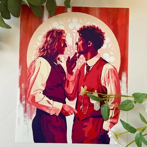 Lestat and Louis Art Print | IWTV Artwork | Interview with the Vampire Fan Art | Rice Gothic  8”x10” Print