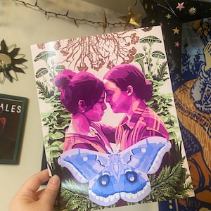 Ellie Williams Art Print | Dina Artwork | TLOU Fan Art | Bella Ramsey Pedro Pascal 8”x10” Poster