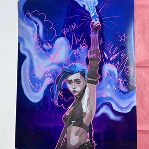 Jinx Art Print | LoL Artwork | Timebomb Fan Art | Arcane 8”x10” Print