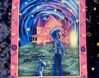 Coraline Art Print: Whimsy Animation Inspired Artwork (8”x10”)