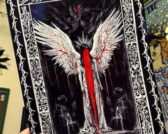 Daughters Cain Art Print | Ethel Artwork | Preachers Album Fan Art | Fallen Angel Gothic  8”x10” Print