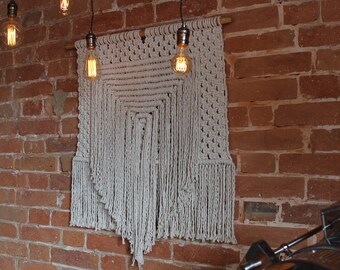 Boho geweven muurhangend groot muurweventapijt, muurweven, handgeweven hangende, grote macrame muurhangende