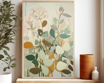 Native Australian flowers, Flower Painting, Abstract floral Wall Art, Neutral Print, Botanical Art Print, Giclee Print
