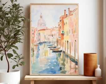 Venice Art Print, Venice Watercolor Painting, Venice Travel Poster, Italy Travel Print, Travel gift, Giclee Print