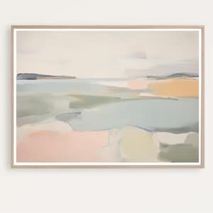 Ocean painting, Modern Abstract Print, Coastal Landscape, Abstract seascape, Watercolor Painting, Modern Wall Art, Giclee Print