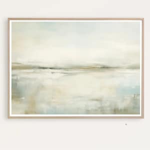 Minimalist Sea Painting, Ocean Wall Art, Coastal Landscape, Abstract Seascape Print, Watercolor Sea,Beach House Decor, Fine art Giclee Print