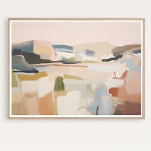 Neutral Abstract Landscape, Modern Landscape Painting, Landscape Wall Art, Contemporary Art, Giclee Print