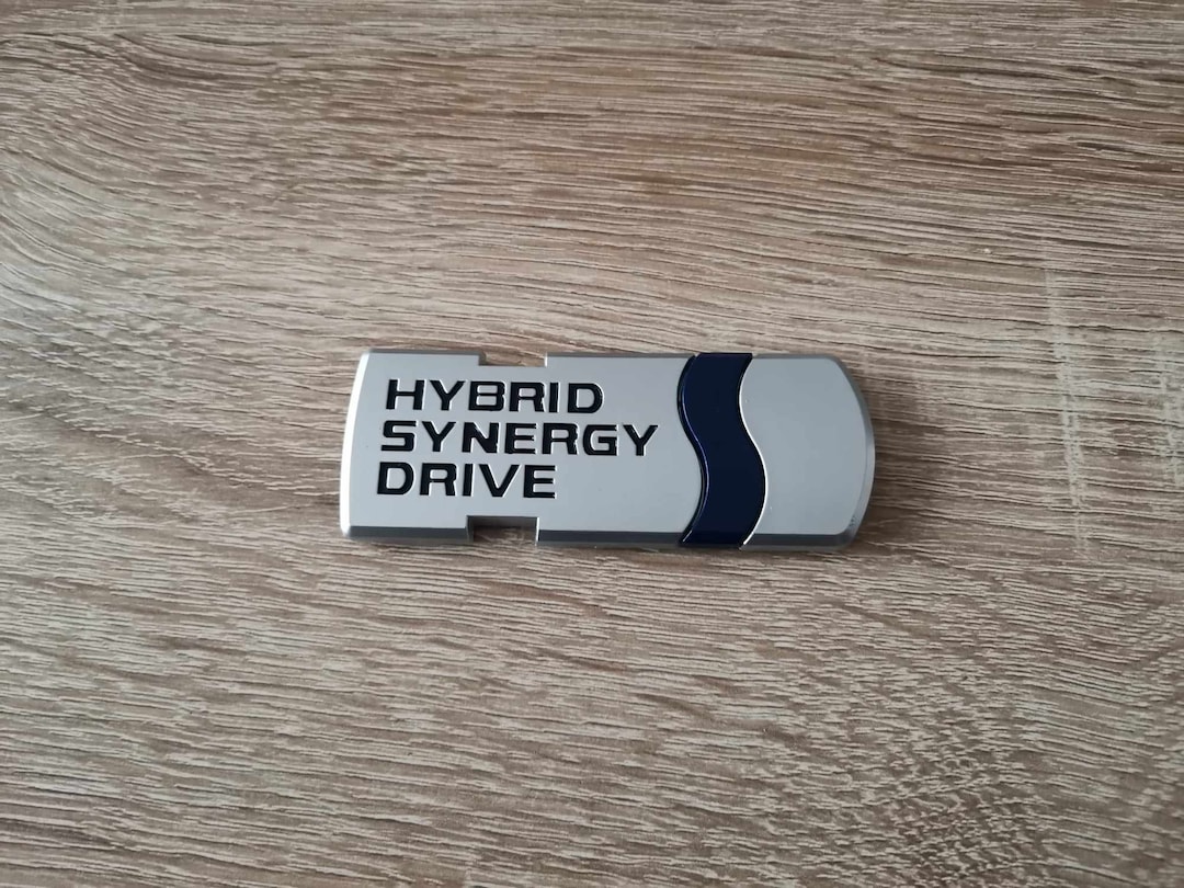 Toyota Hybrid Synergy Drive Silver Emblem Logo - Etsy