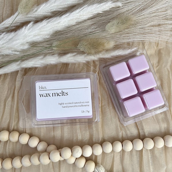 highly scented soy wax melts | eco friendly | non toxic | vegan | long lasting | floral | fresh | fruity | sweet fragrance