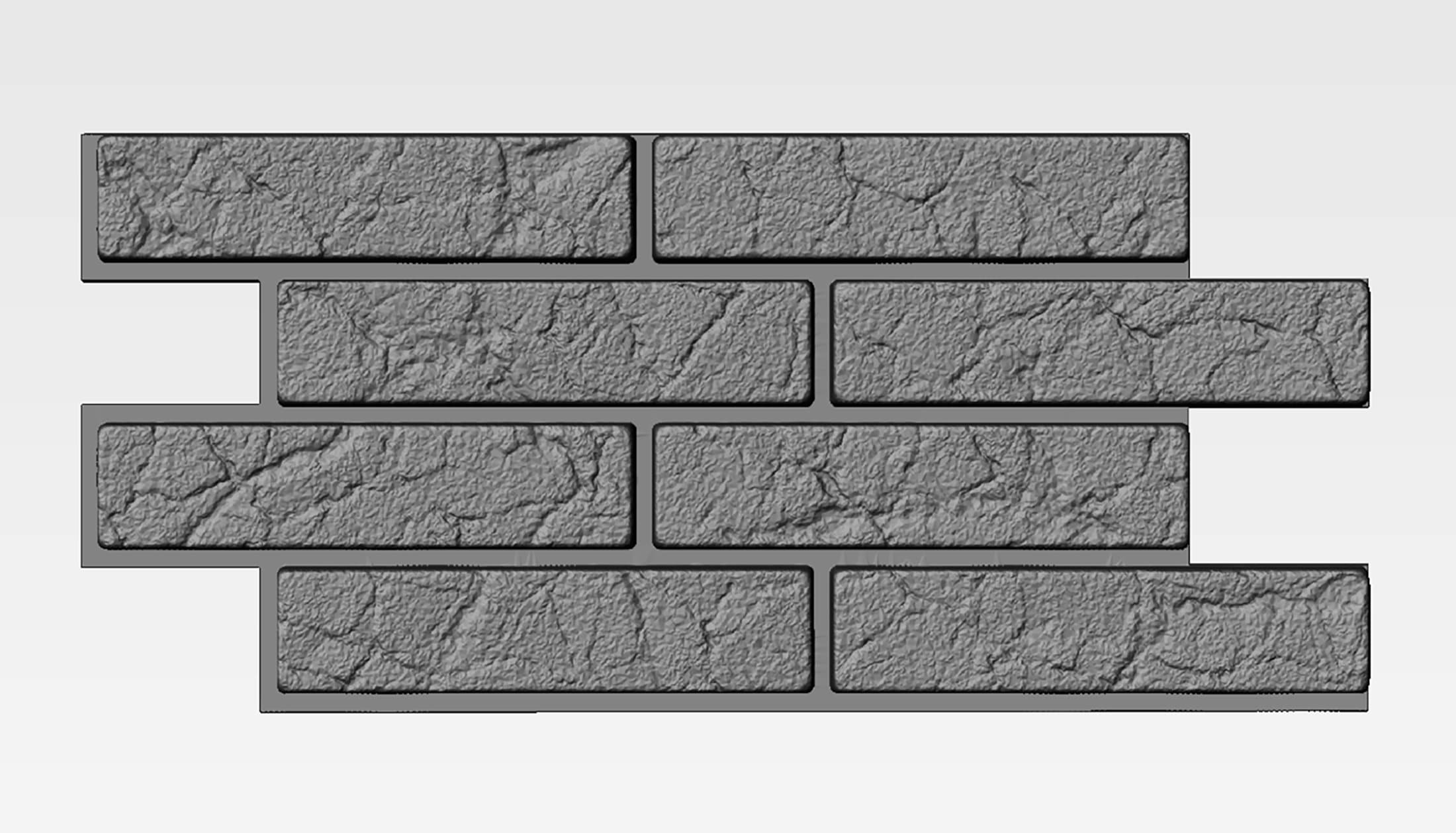 CNC Ready 3D Interlocking Brick Pattern STL File - Detailed & Scalable for DIY Projects, Home Decor, and Custom Builds
