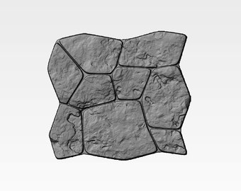 Natural Stone 3D Panel STL File for CNC Routing