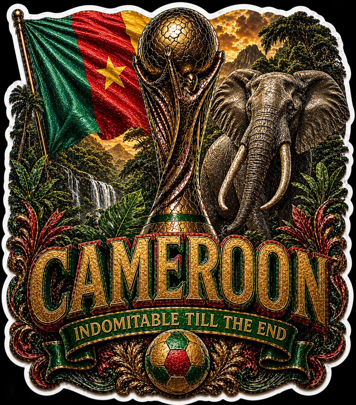 Cameroon 2026 World Cup Car Decal – Flag Soccer Vinyl Sticker ...