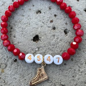 Trump beaded bracelet with sneaker charm