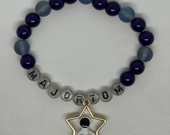 Star Man | Tribute to David Bowie Major Tom | Glow in the Dark | Beaded bracelet