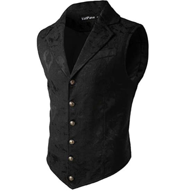 Vest Top Suit Men's Fashionable Outfit Stylish Formal Wear Clothing Black