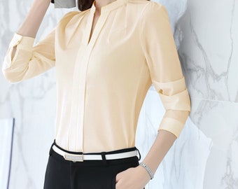 Women's Outwear Top | Slim-Fit Long-Sleeve Blouse | Fashionable Outfit