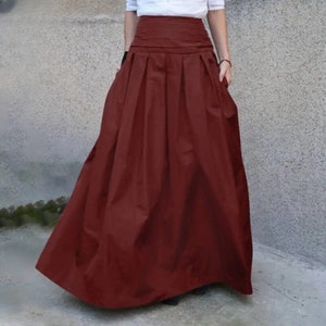 Long Maxi Loose Skirt for Ladies High Waist Formal Attire Women Faldas Clothes zdjęcie 6