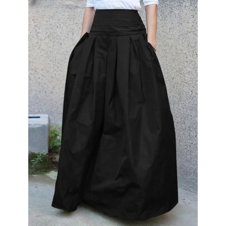 Long Maxi Loose Skirt for Ladies High Waist Formal Attire Women Faldas Clothes zdjęcie 3