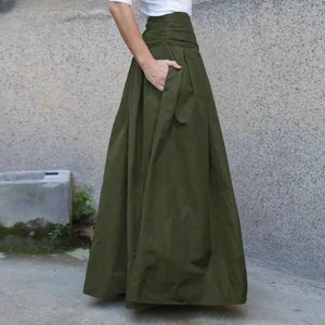 Long Maxi Loose Skirt for Ladies High Waist Formal Attire Women Faldas Clothes zdjęcie 1
