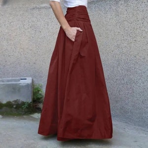 Long Maxi Loose Skirt for Ladies High Waist Formal Attire Women Faldas Clothes zdjęcie 2