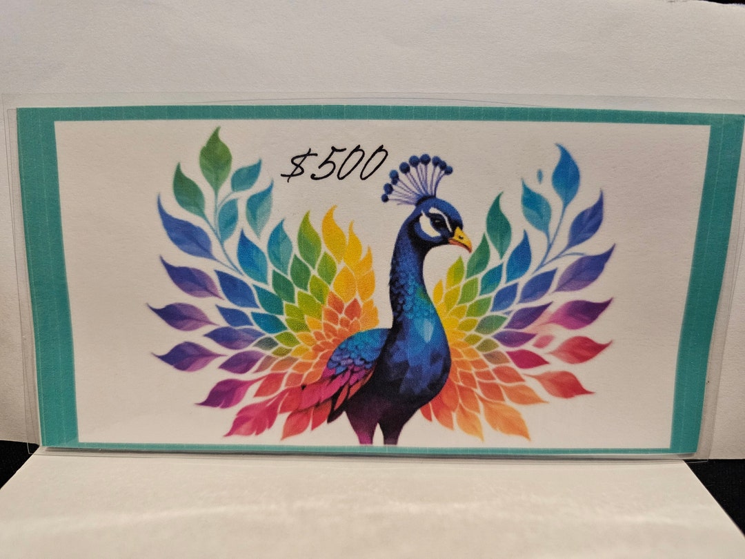 Prop Note Design Peacock Fully Funded Prop Note - Etsy