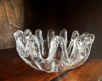 Handgefertigte Schüssel im Murano-Stil aus mundgeblasenem Glas, Bonbonniere